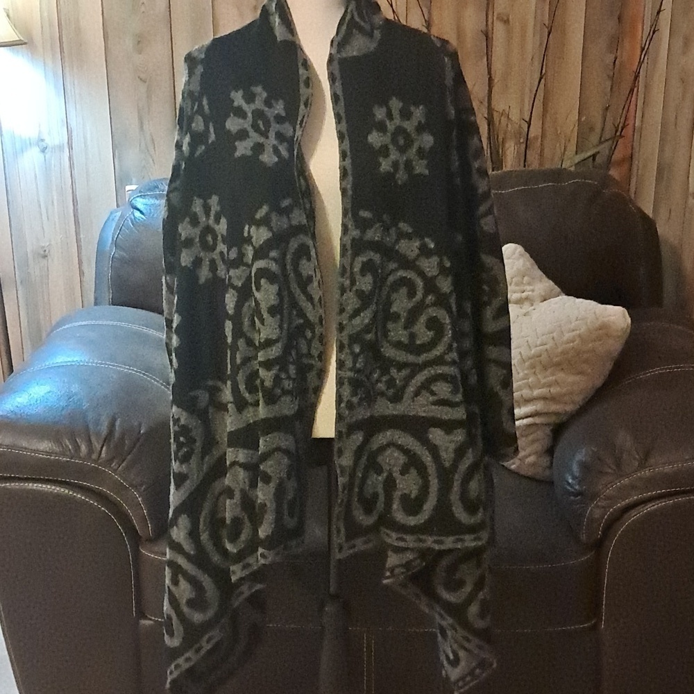 Adrienne Vittadini Wool Blend Cardigan Coat Cozy Soft Knit, Size L/XL - Picture 2 of 10
